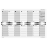 Querterminbuch Mod. 774 2026 „Black Classic“ | 326×102 mm, Kunststoff